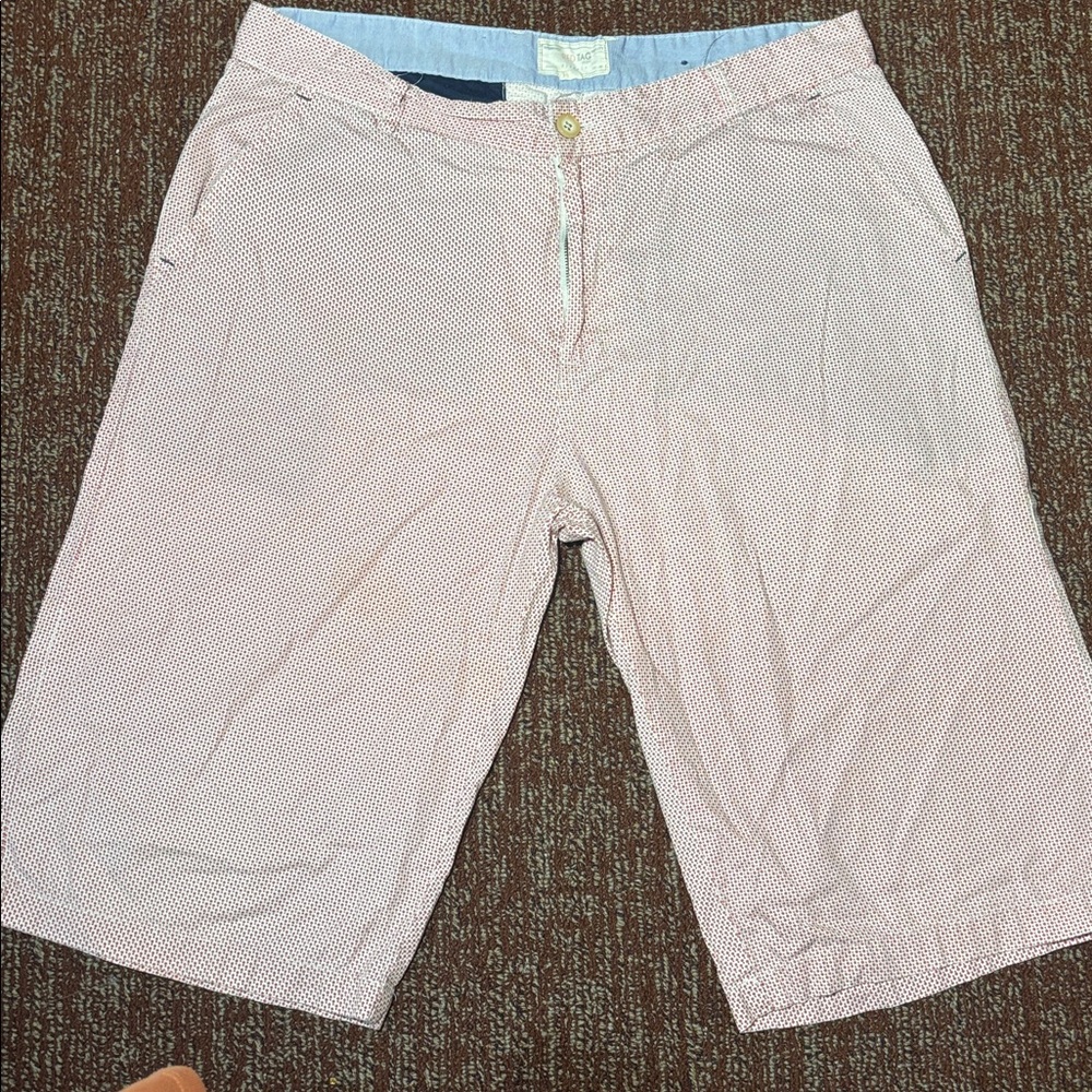 Red tag man printed shorts 32 Men's red/blue mini geometric Patterned Shorts